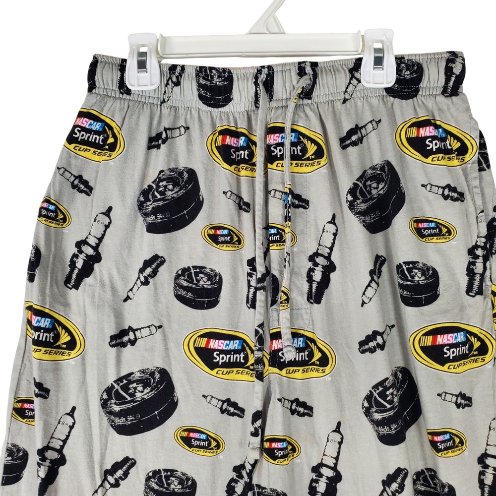 Winners Circle NASCAR Sprint Cup Series Pajama Pants Mens Medium Grey Cotton